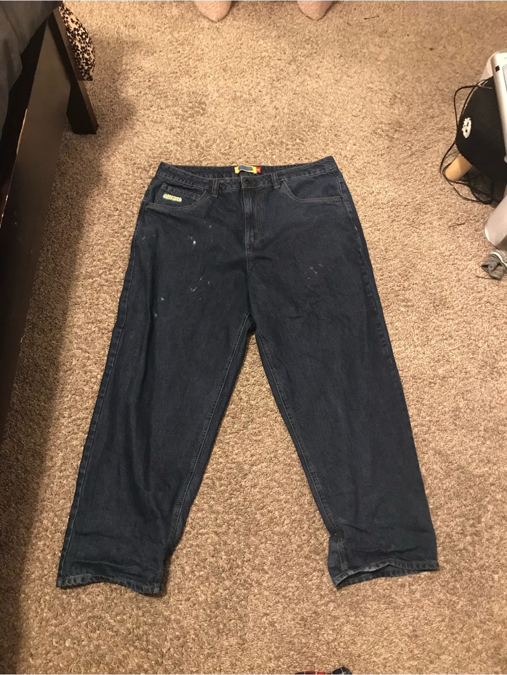 Empyre Men's Dark Blue Relaxed Fit Jeans